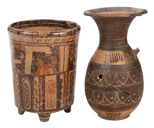 TWO POLYCHROME PRE COLUMBIAN