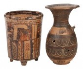 TWO POLYCHROME PRE COLUMBIAN S