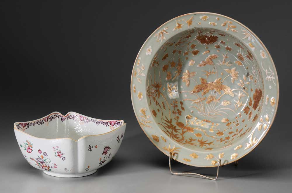 Two Porcelain Bowls Chinese: one