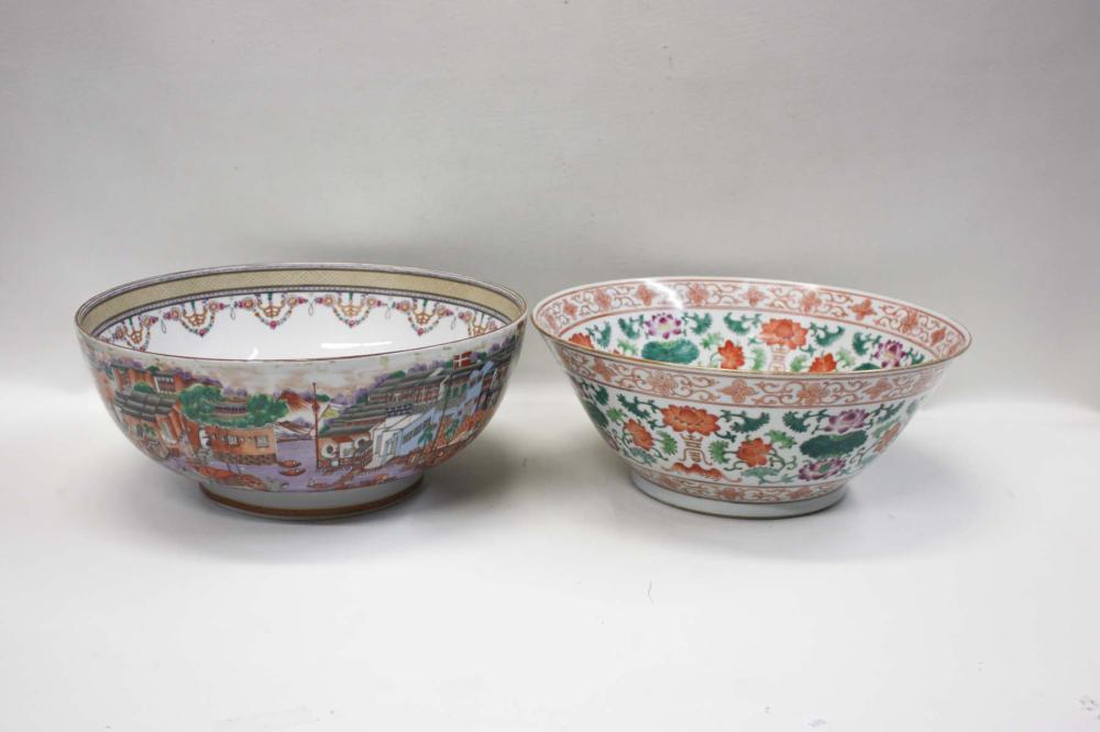 TWO PORCELAIN BOWLS, INCLUDING A