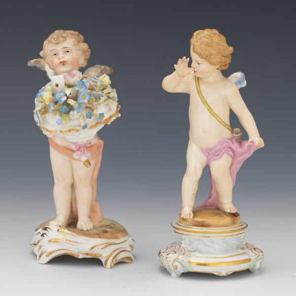 TWO PORCELAIN CABINET FIGURINES,