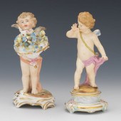 TWO PORCELAIN CABINET FIGURINE