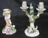 Two Porcelain Candlesticks,  o