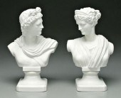 Two porcelain classical busts: