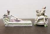TWO PORCELAIN FIGURAL SCULPTUR