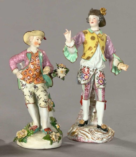 Two Porcelain Figures,  the first a