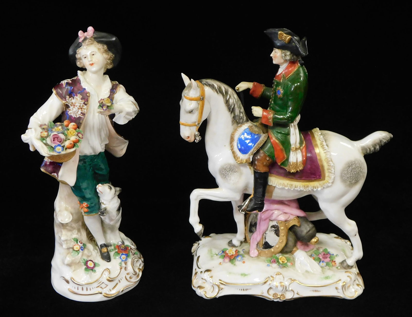 TWO PORCELAIN FIGURES: THE FIRST,