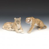 TWO PORCELAIN FIGURINES, OF A