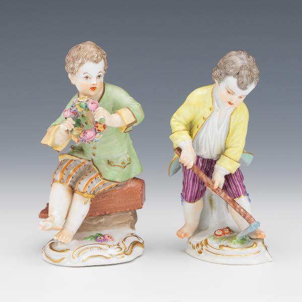TWO PORCELAIN MEISSEN GERMAN