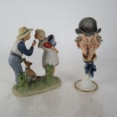 TWO PORCELAIN SCULPTURES: ITAL