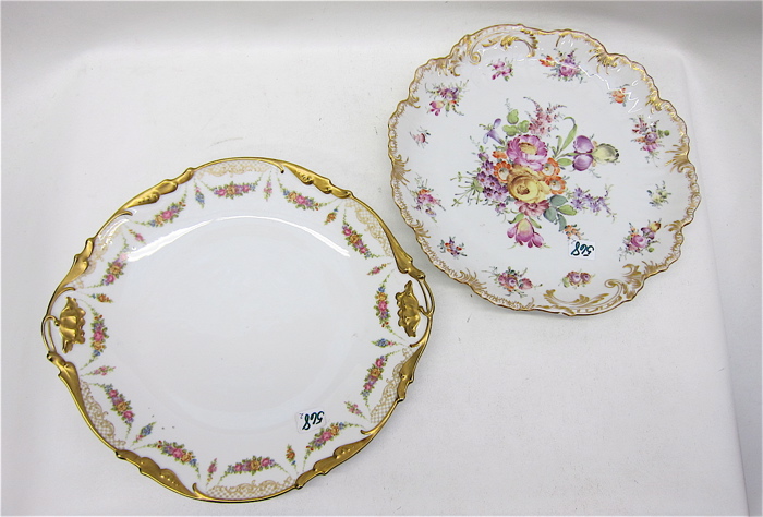 TWO PORCELAIN SERVING PLATTERS