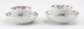 TWO PORCELAIN TEA BOWLS AND SA