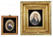 TWO PORTRAIT MINIATURES OF FIN