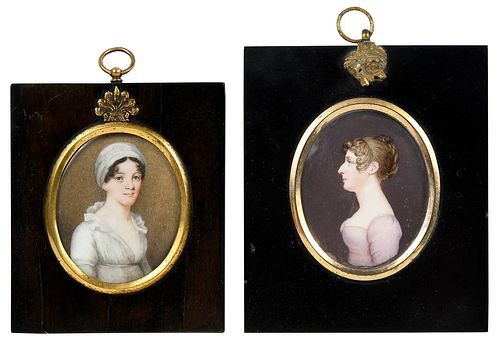 TWO PORTRAIT MINIATURES OF