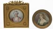 TWO PORTRAIT MINIATURES OF WOM