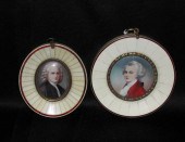 Two Portrait Miniatures,  one