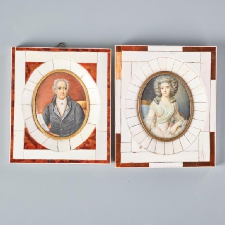 TWO PORTRAIT MINIATURESContinental,