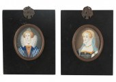 TWO PORTRAIT MINIATURESthe fir
