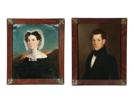 TWO PORTRAITS (AMERICAN SCHOOL  CA.