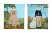 TWO PORTRAITS BY LEW HUDNALL (
