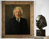 TWO PORTRAITS OF ALBERT EINSTE