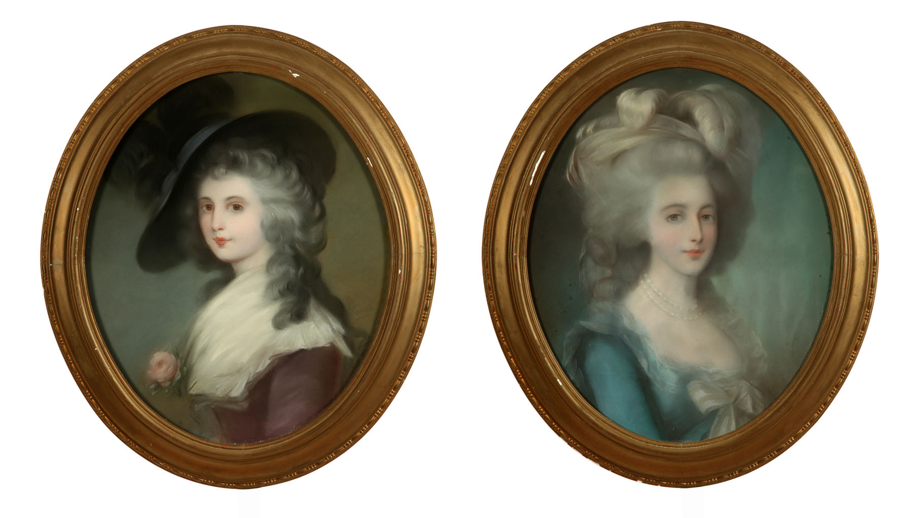 TWO PORTRAITS OF WOMEN  (AMERICAN