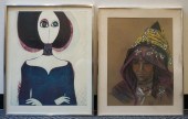 TWO PORTRAITS OF WOMEN, ONE WO