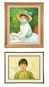 TWO PORTRAITS OF YOUNG GIRLS (