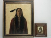 Two portraits; the first an ac