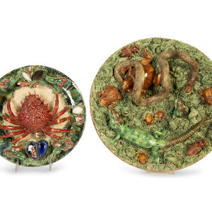 Two Portuguese Palissy Majolica