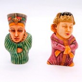 TWO POT BELLYS TRINKET BOXES,