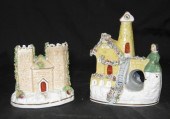 Two Pottery Groups,  one a dim