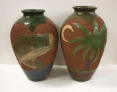 TWO POTTERY VASES BY ENMANUEL