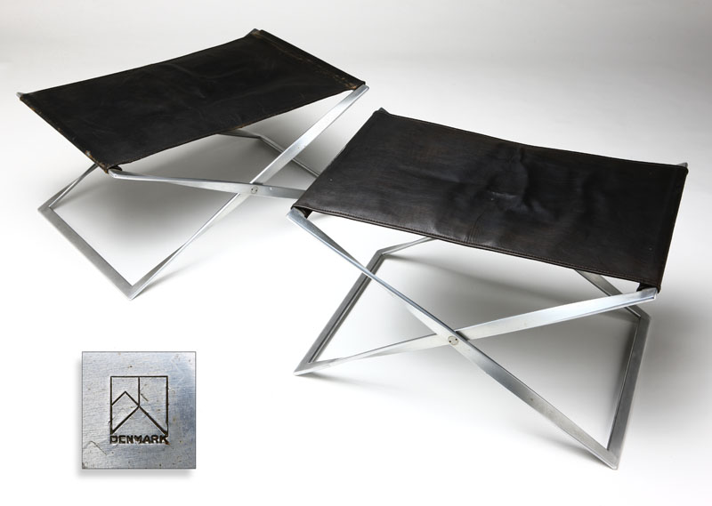 Two Poul Kjaerholm 'PK91' Danish