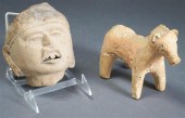 TWO PRE COLOMBIAN-TYPE BUFF PO