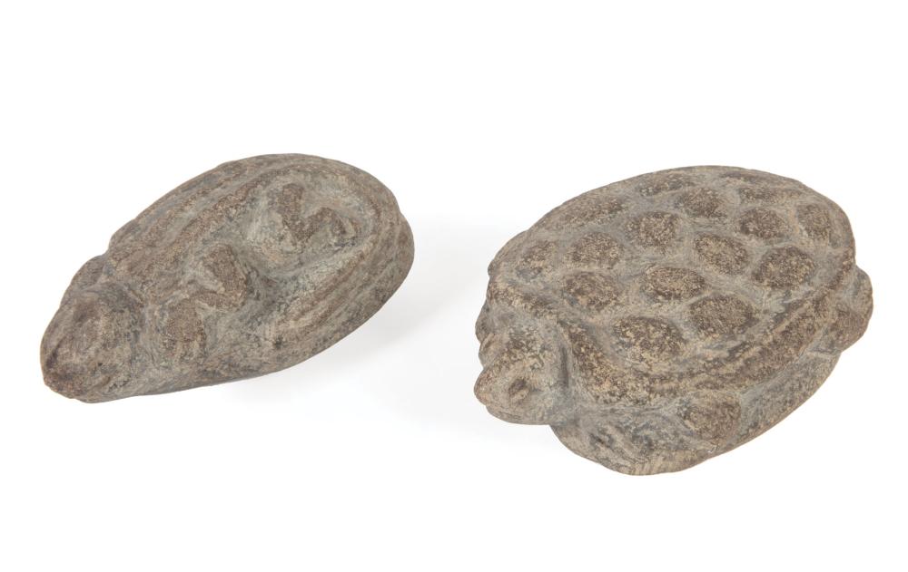 TWO PRE-COLUMBIAN CARVED STONE