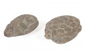 TWO PRE-COLUMBIAN CARVED STONE