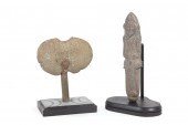 TWO PRE-COLUMBIAN CARVED STONE