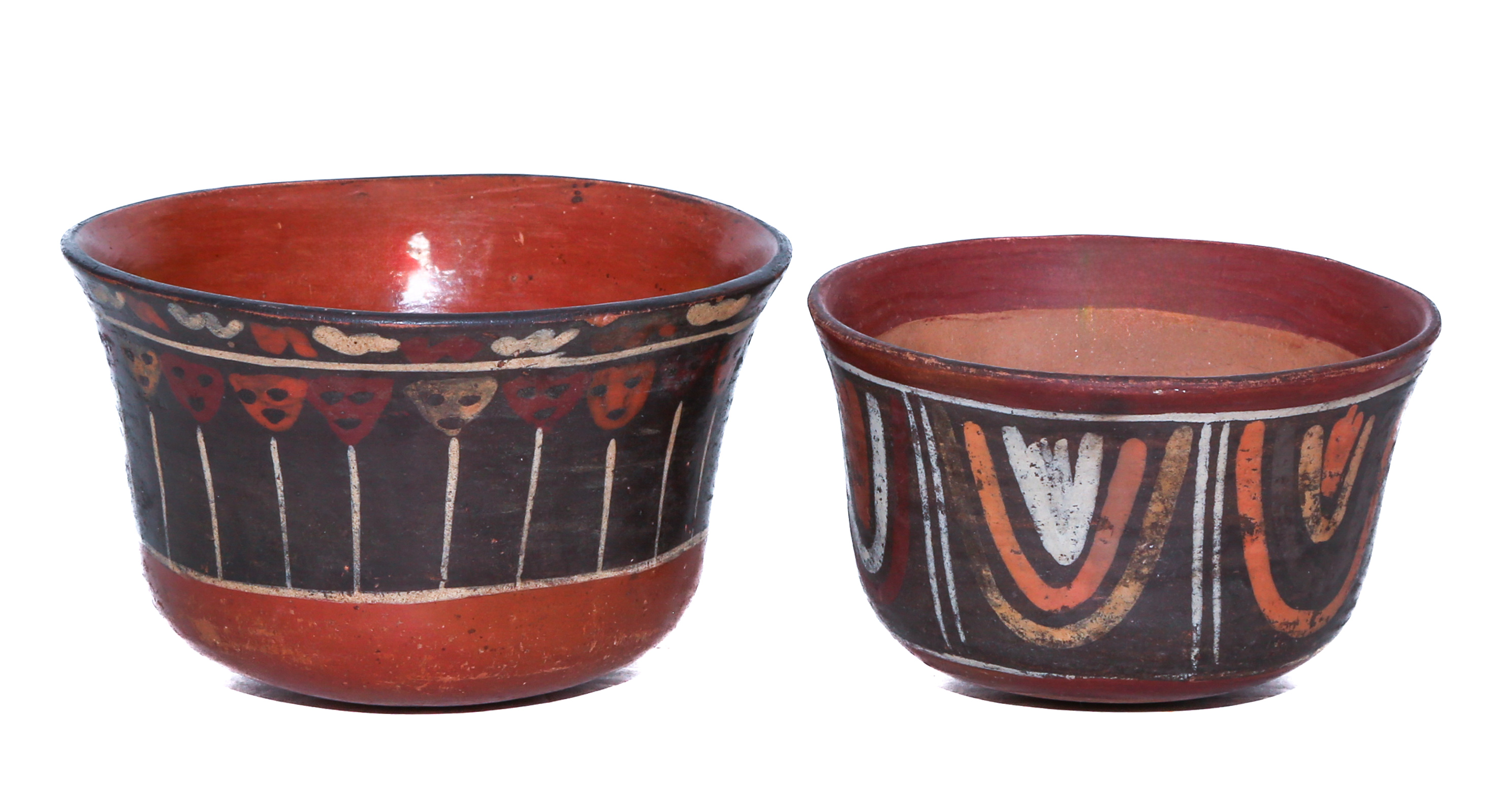 TWO PRE-COLUMBIAN NAZCA PAINTED