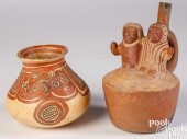 TWO PRE-COLUMBIAN POTTERY VESS