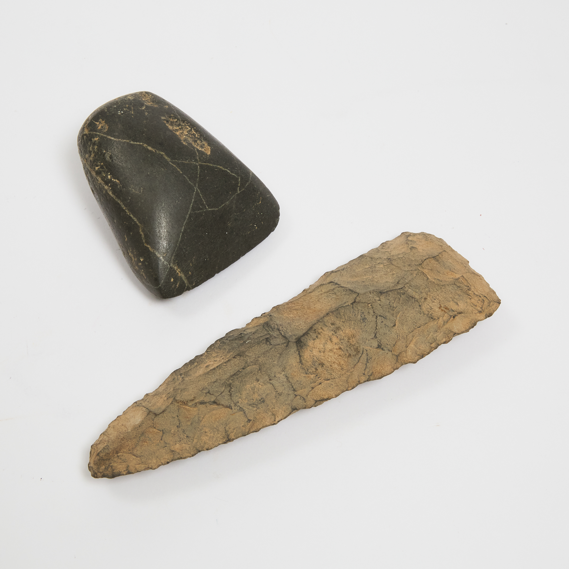 Two Pre-Columbian Stone Axe Heads