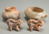 TWO PRE-COLUMBIAN-TYPE GRAY AN