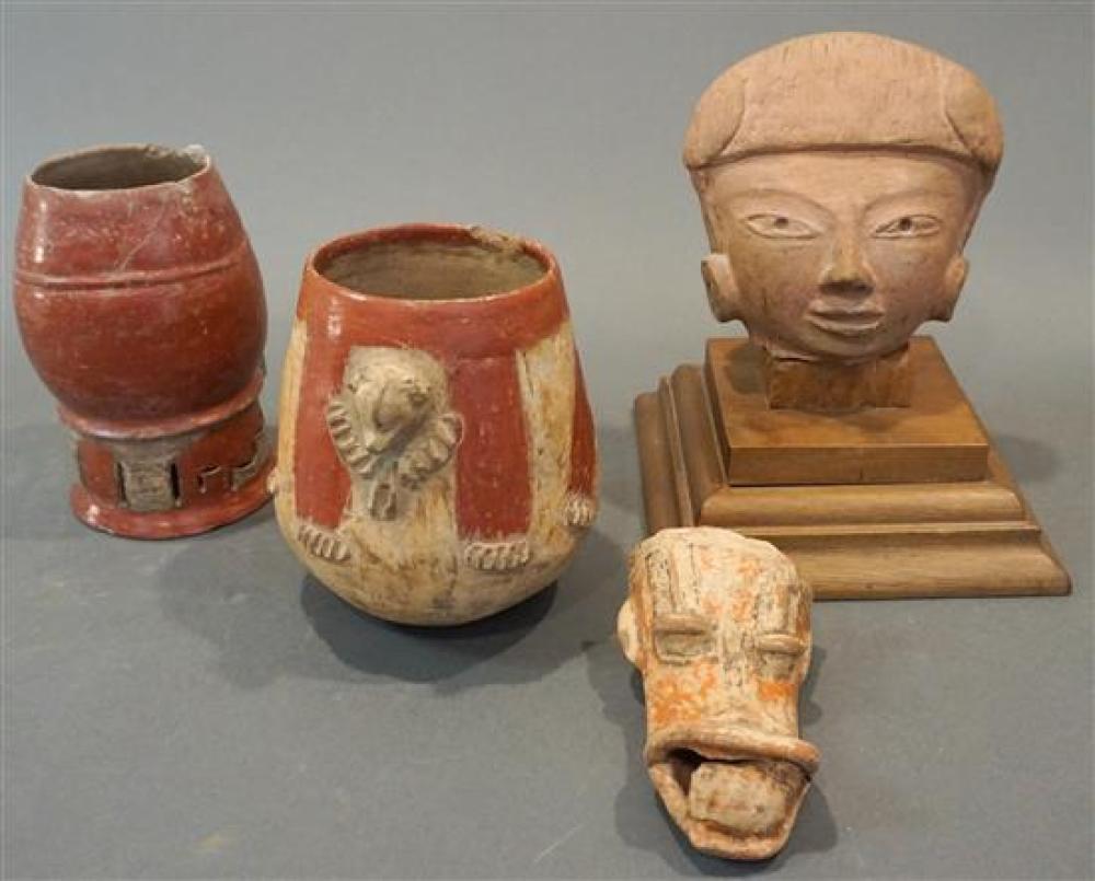 TWO PRE-COLUMBIAN TYPE VESSELS,
