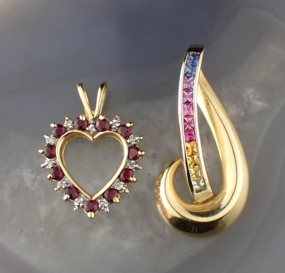 TWO PRECIOUS GEMSTONE AND YELLOW