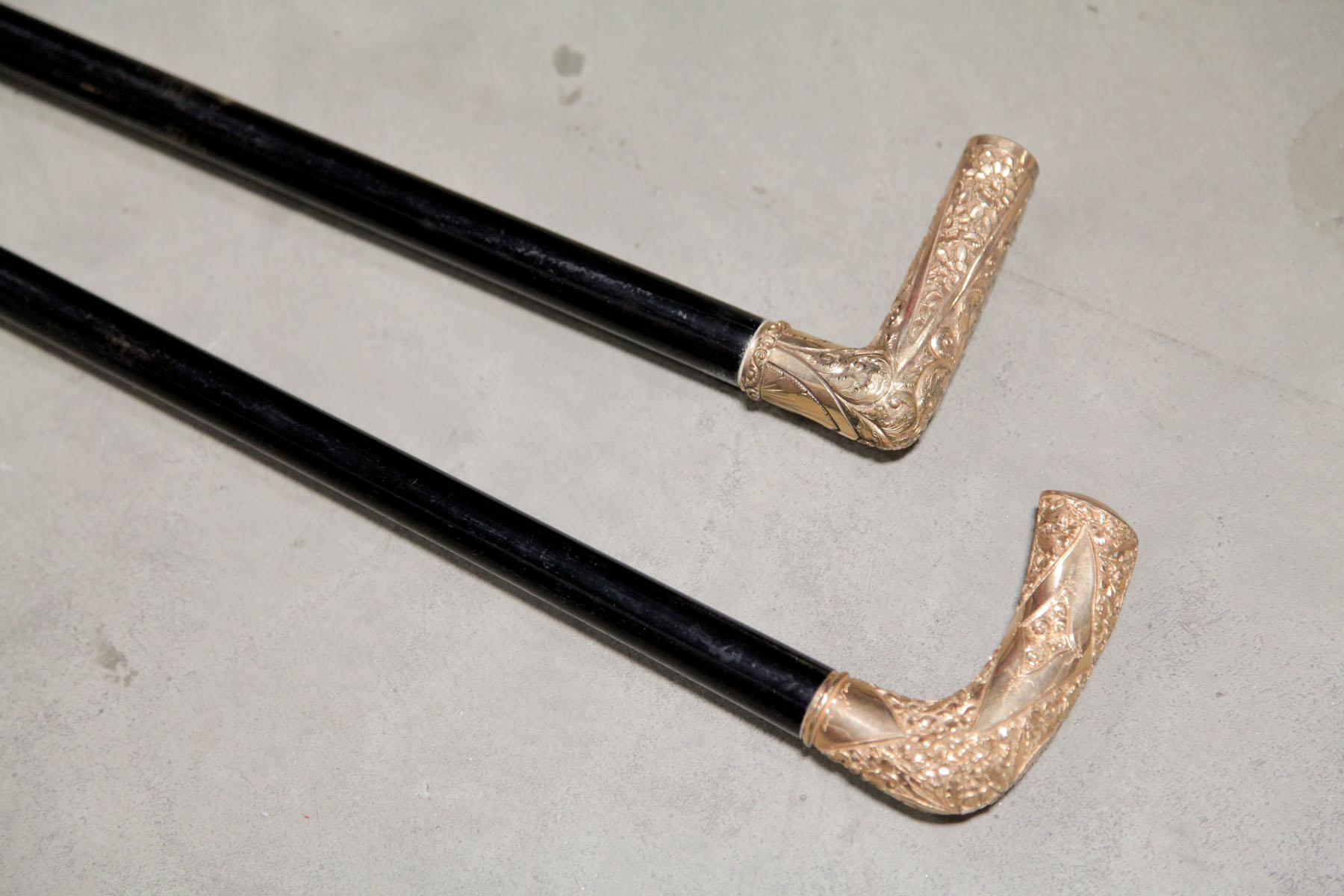 TWO PRESENTATION CANES. 