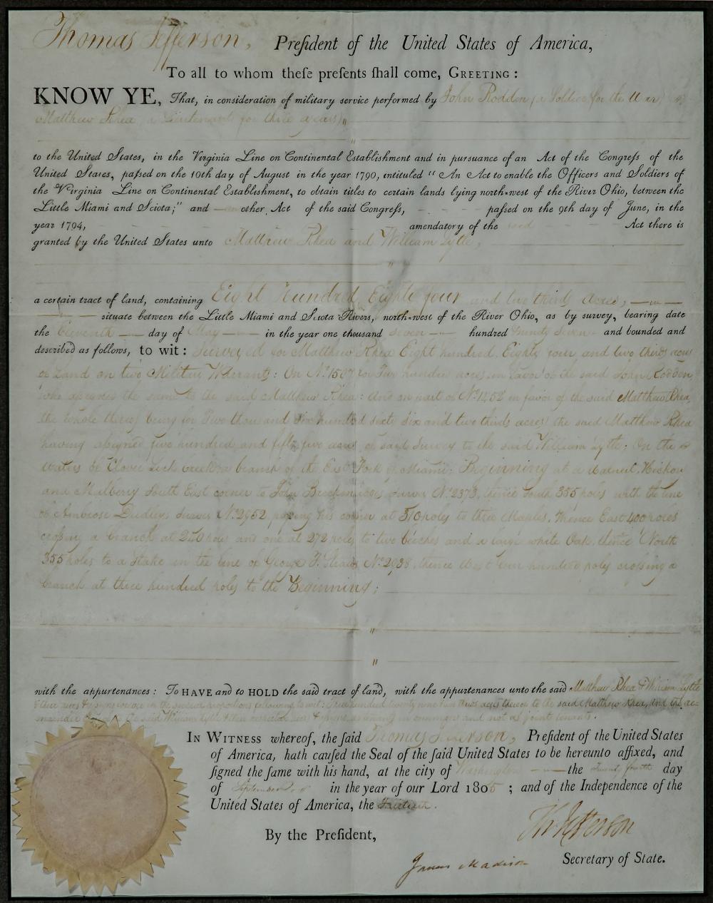 TWO PRESIDENTIAL ISSUED OHIO