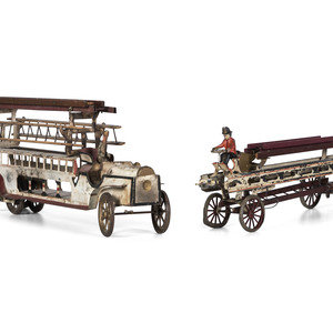 Two Pressed Steel and Tin Toy