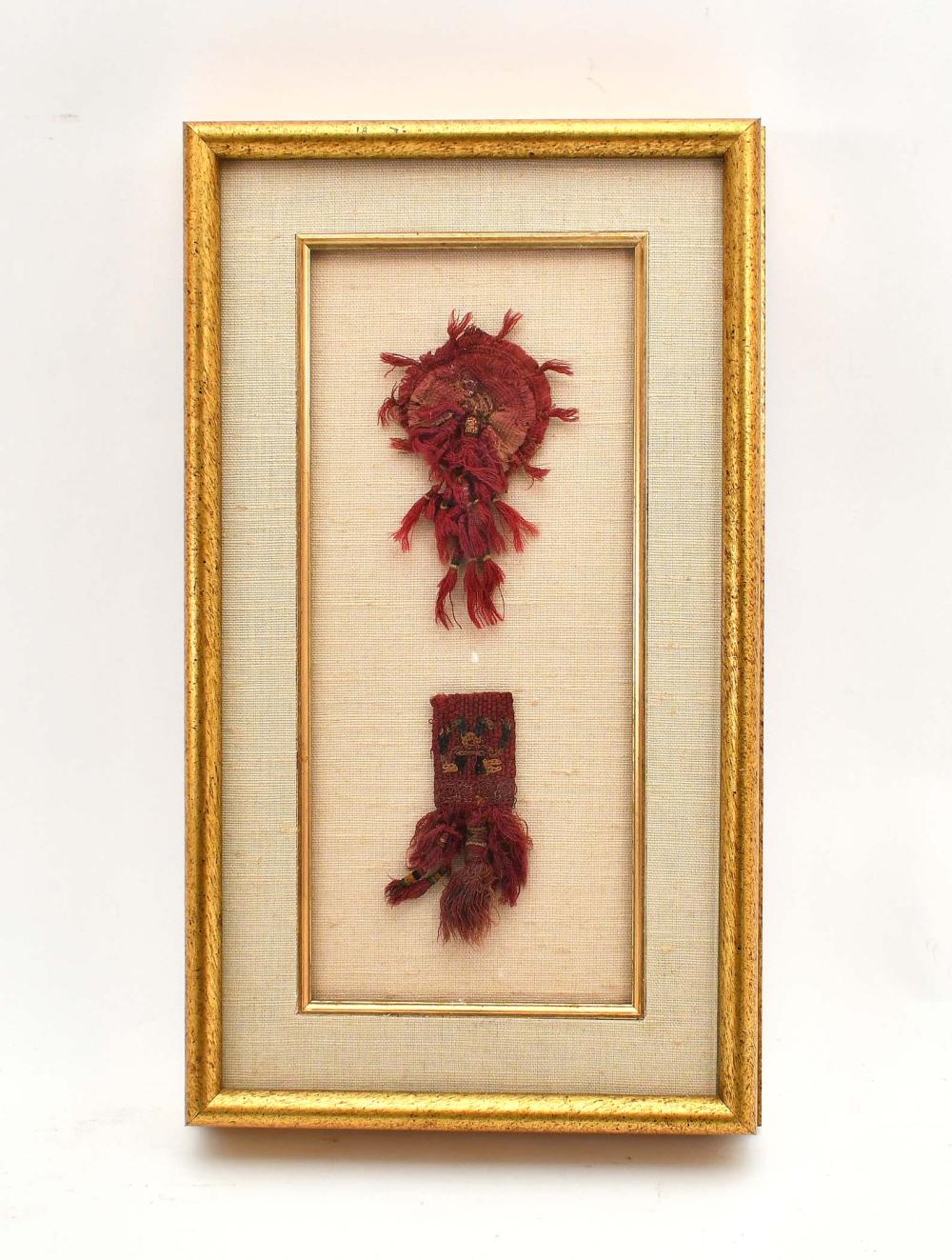 TWO PREUVIAN CHIMU TEXTILE