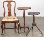 TWO PRIMITIVE CANDLESTANDS, 19