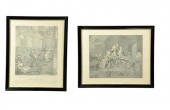 TWO PRINTS AFTER WILLIAM HOGAR